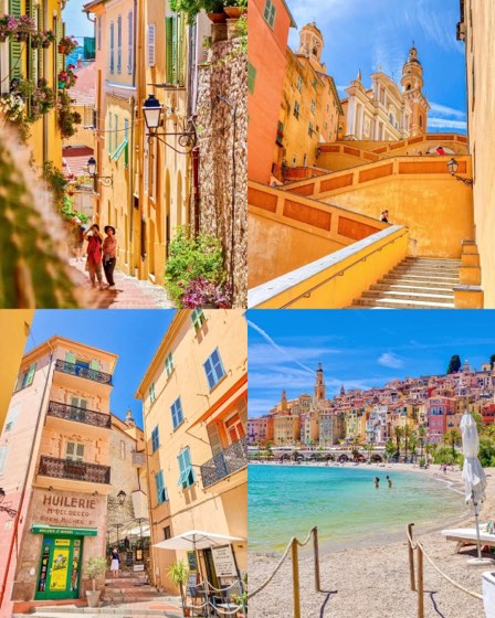 Carrusel de Kibo Travel: moodboard editorial de la Riviera Francesa