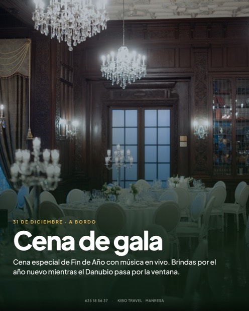 Carrusel de Kibo Travel: cena de gala del crucero por el Danubio