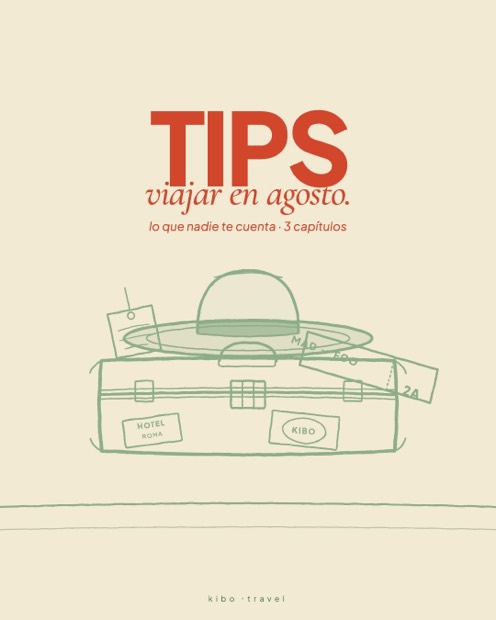 Carrusel de Kibo Travel: portada del tip sobre volar en agosto