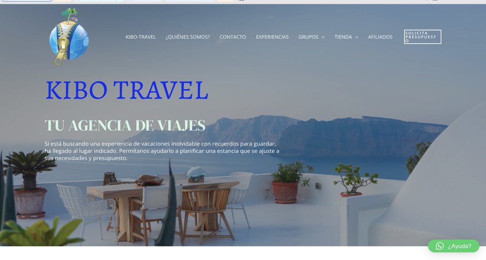 Web de Kibo Travel antes: portada antigua