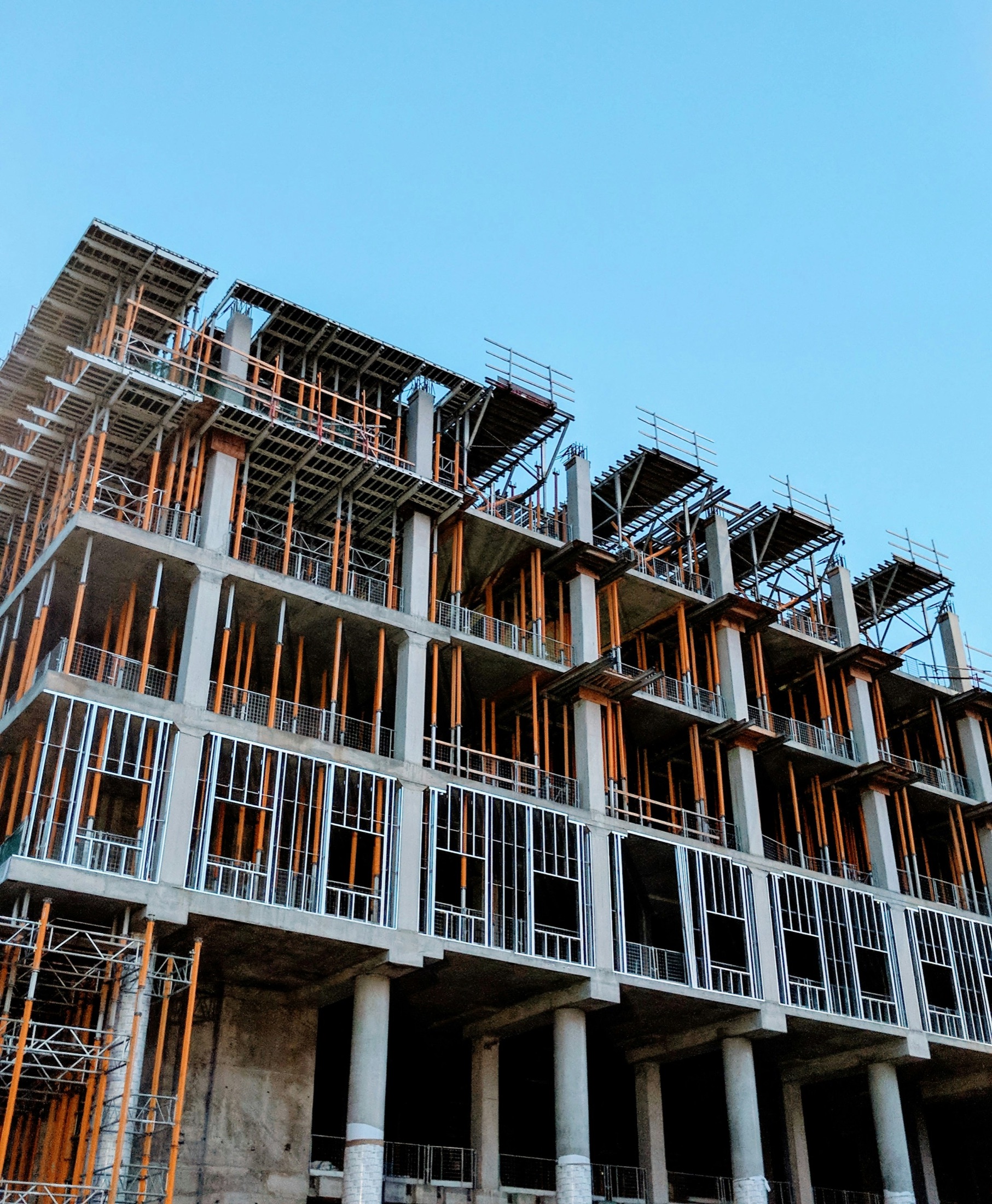 Estructura de hormigón de un edificio en construcción